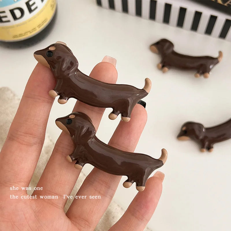 Cute Dog Shape Cartoon Hair Clip – Side Bangs Hairpin for Girls
