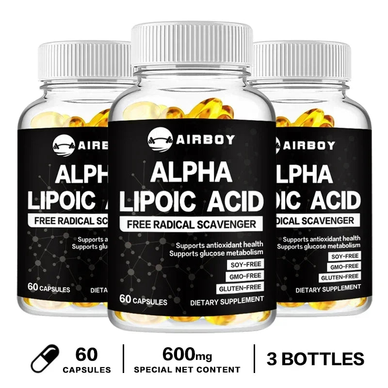 Alpha Lipoic Acid 600mg – Antioxidant & Energy Support Capsules