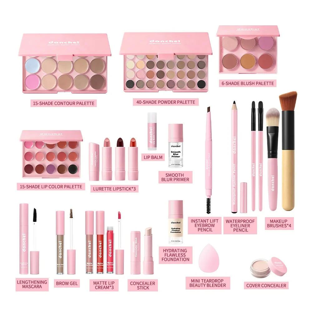 All-In-One Full Face Makeup Kit | 15-Piece Complete Set