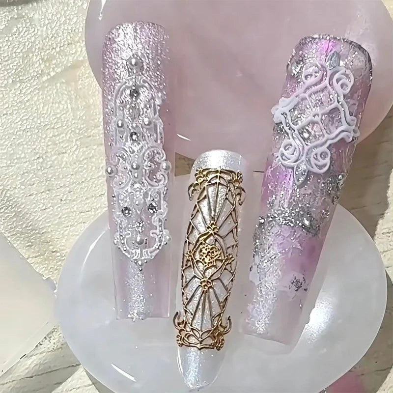Baroque Silicone Nail Art Mold | 3D Relief Manicure Template