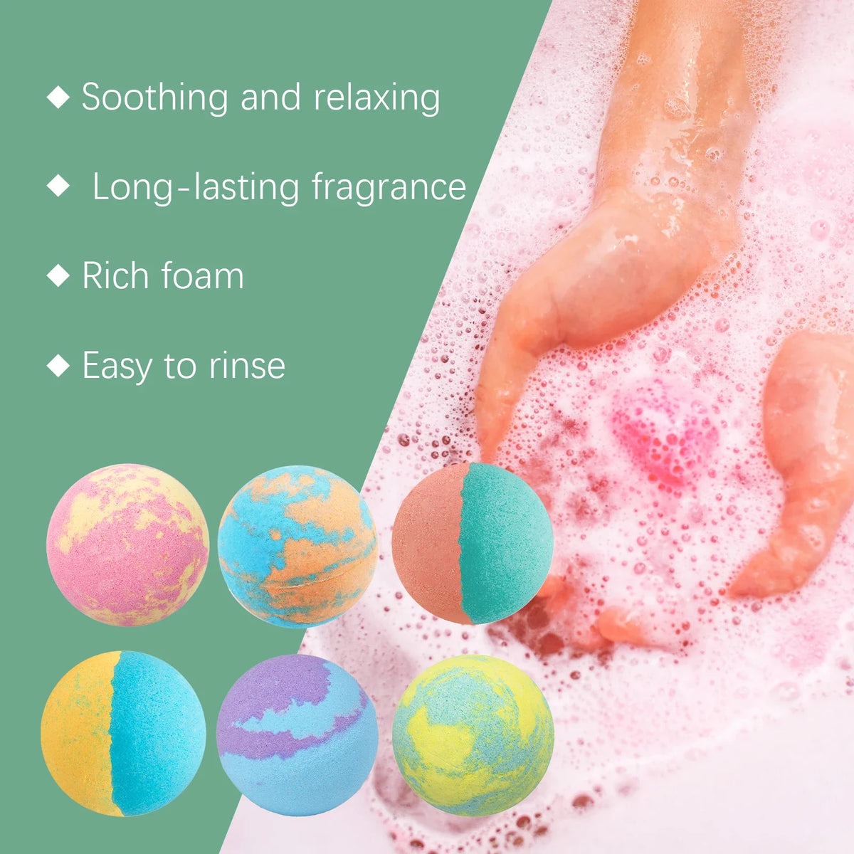 OceAura Christmas Bath Bombs Gift Set | Handmade Aromatherapy