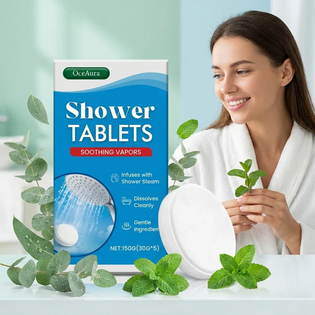 OceAura Aromatherapy Shower Steamers 5-Pack | Spa Gift Set