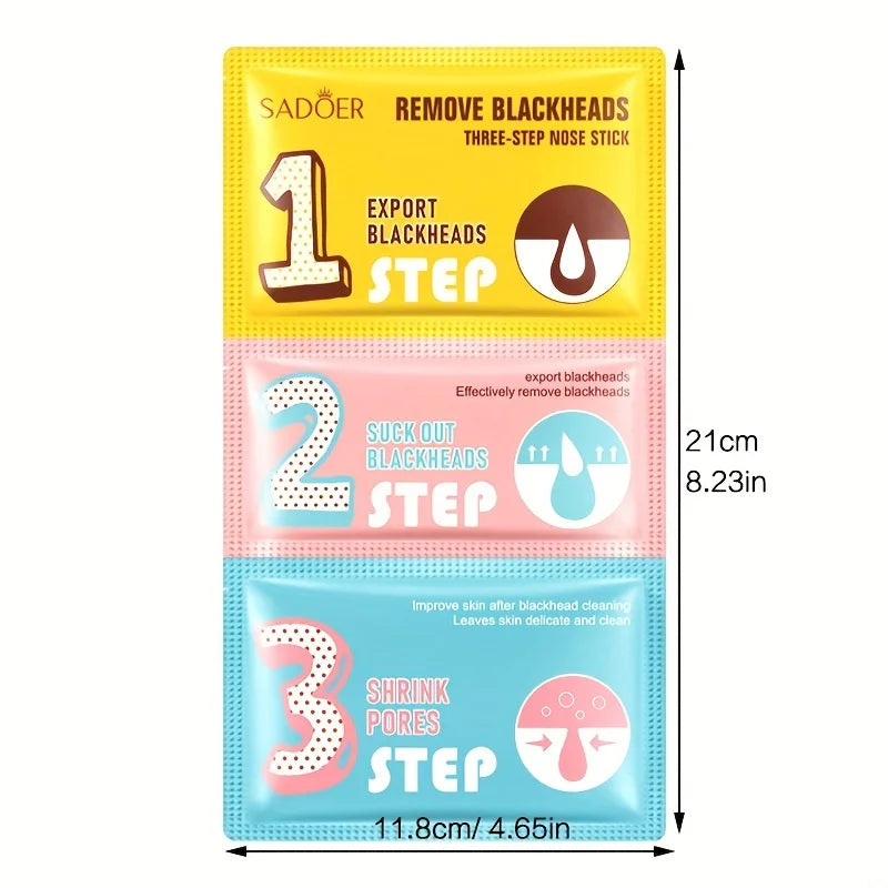3-Step Blackhead Removal Nose Patch – Cleanse & Refine Pores