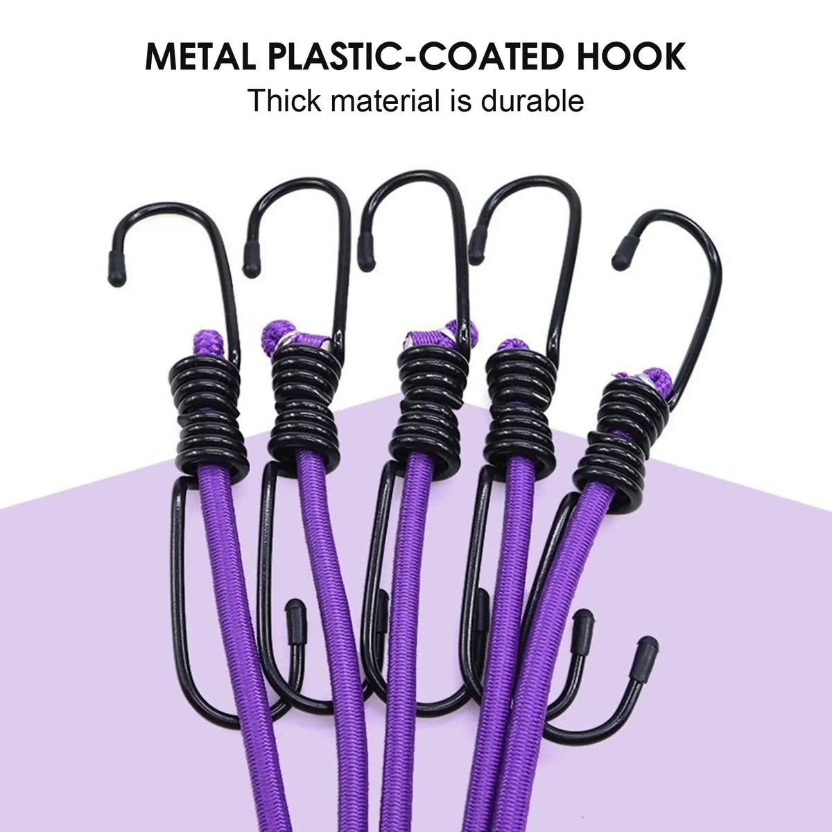 Heavy Duty Bungee Cords with Hooks – Camping & Cargo