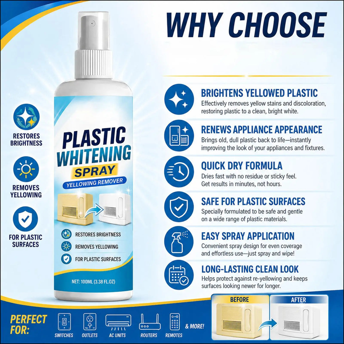 Yellow Stain Remover Spray 100ml – Brightening Cleaner