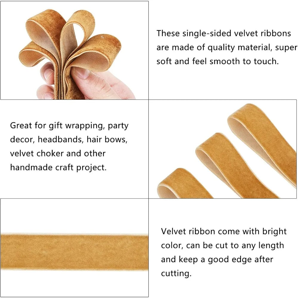 White Velvet Ribbon Single Sided 1 Inch – ~19 Yards Per Roll