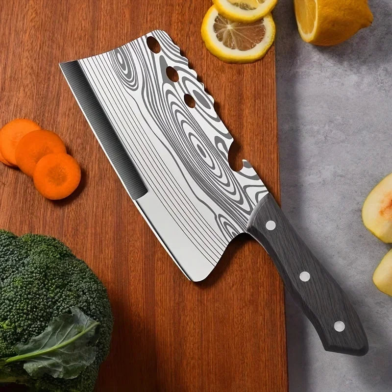 CMGF Damascus Pattern Meat Cleaver – Sharp Stainless Steel Knife