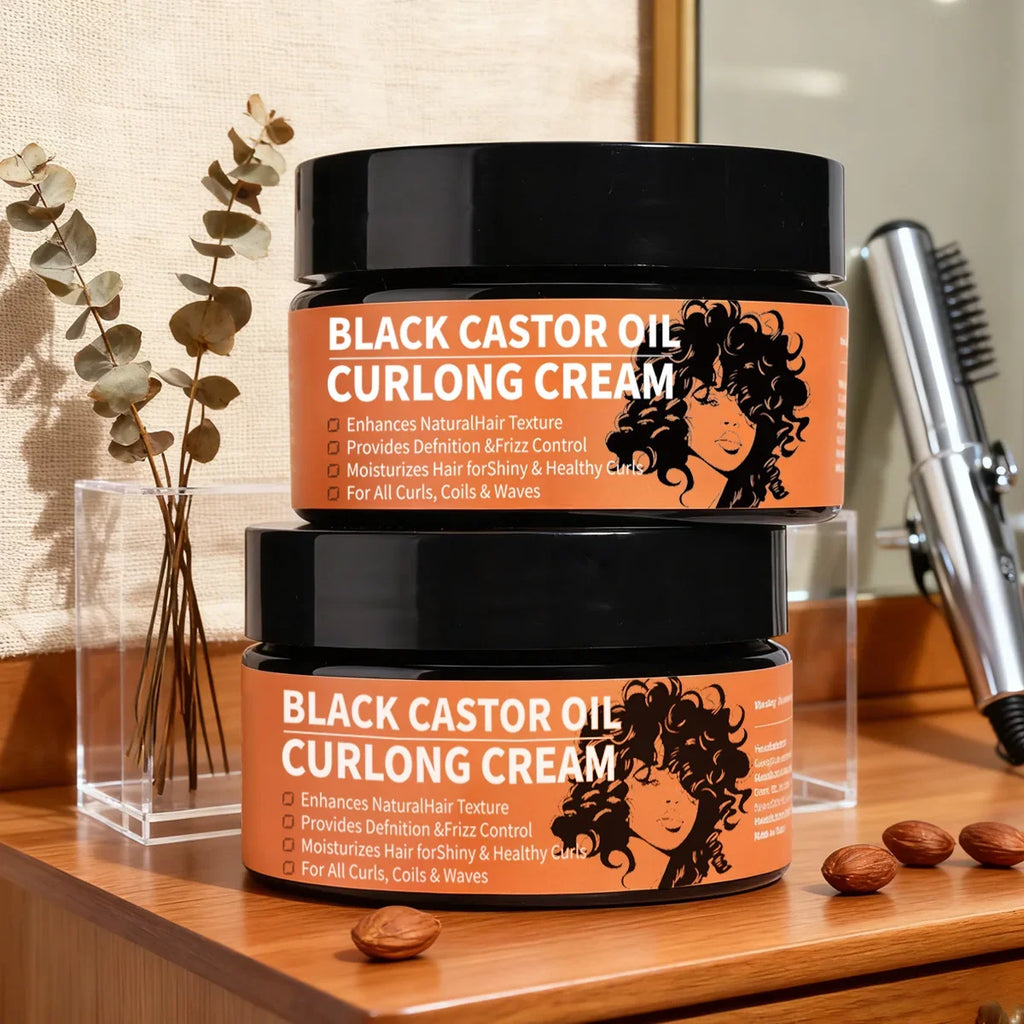 Black Castor Oil Curl Defining Cream – Anti-Frizz & Hydrating
