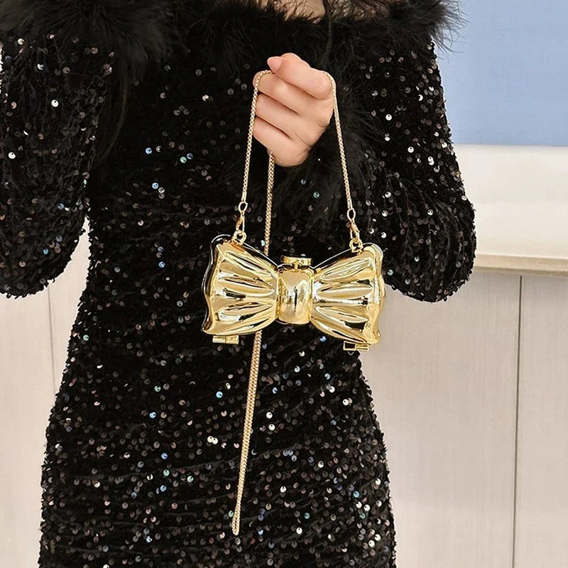 Acrylic Flower Bow Crossbody Bag – Mini Shoulder Bag for Women