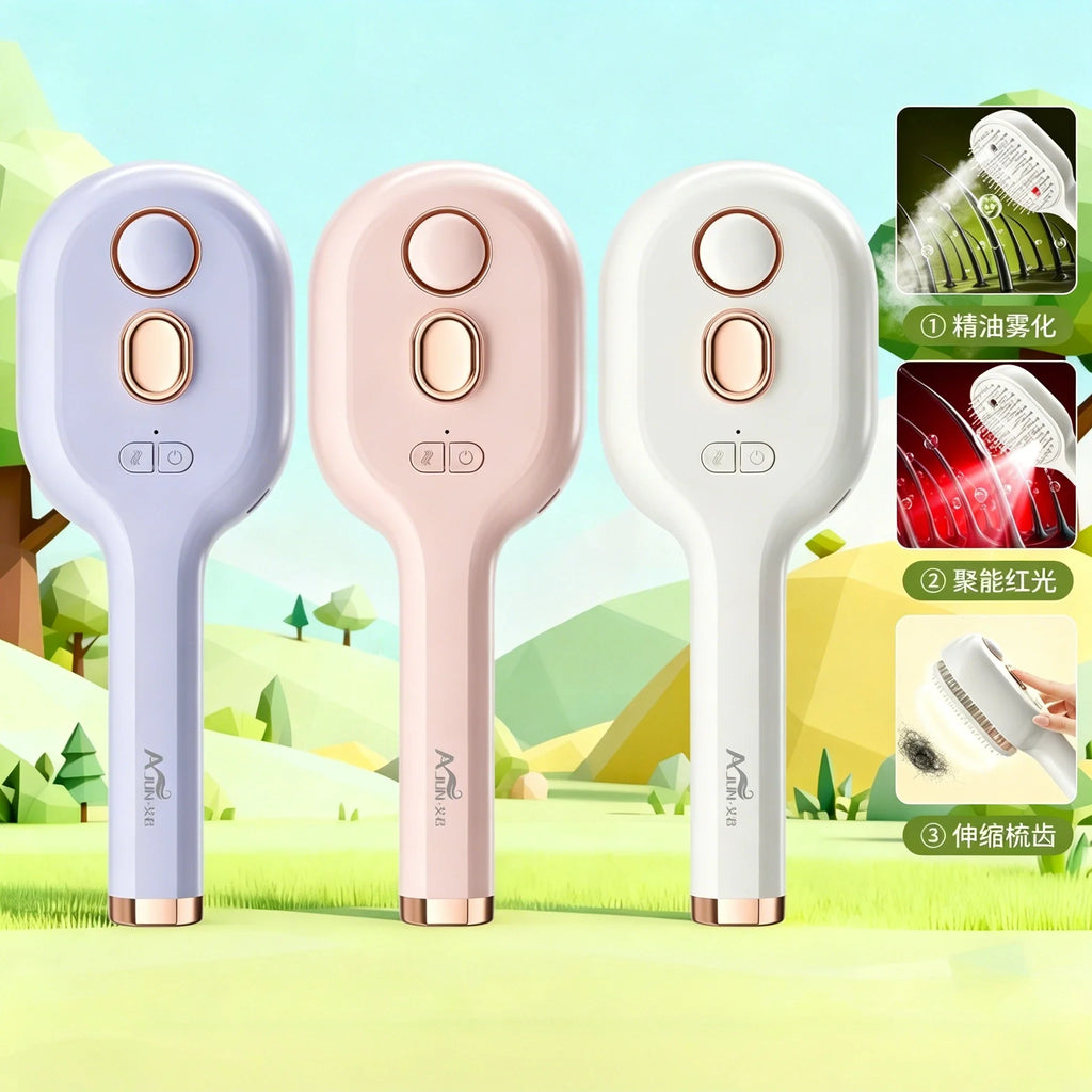 Electric Steam Hair Brush – Rechargeable Detangling Scalp Massager