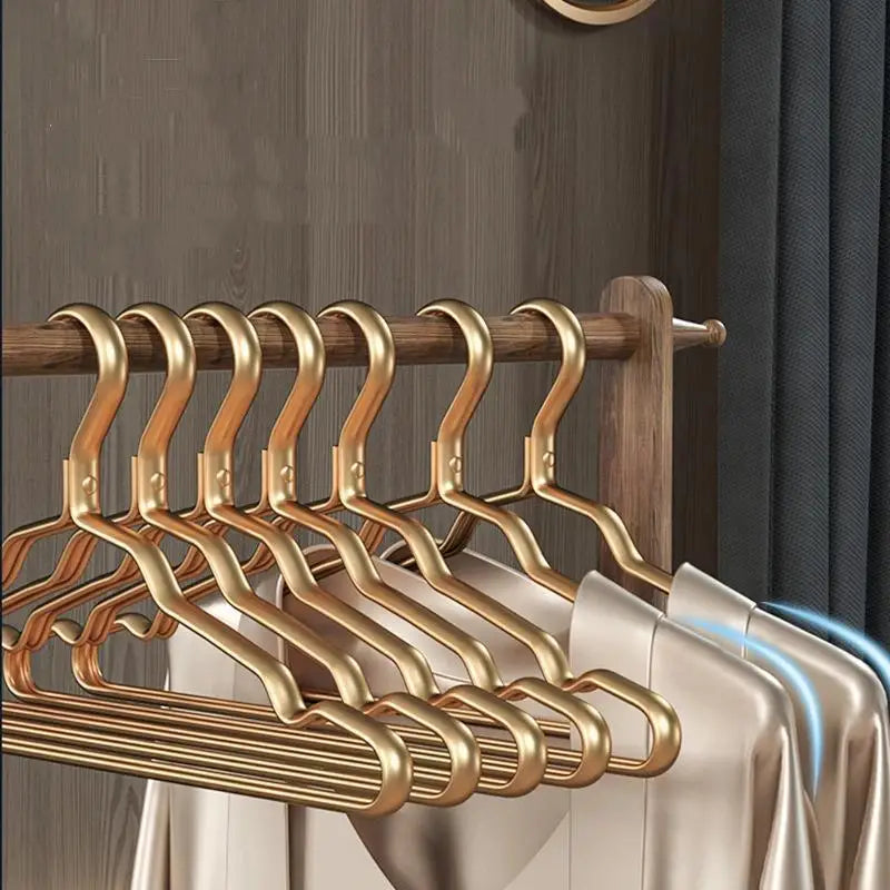 5-Pack Aluminum Anti-Slip Clothes Hangers | Closet Organizer