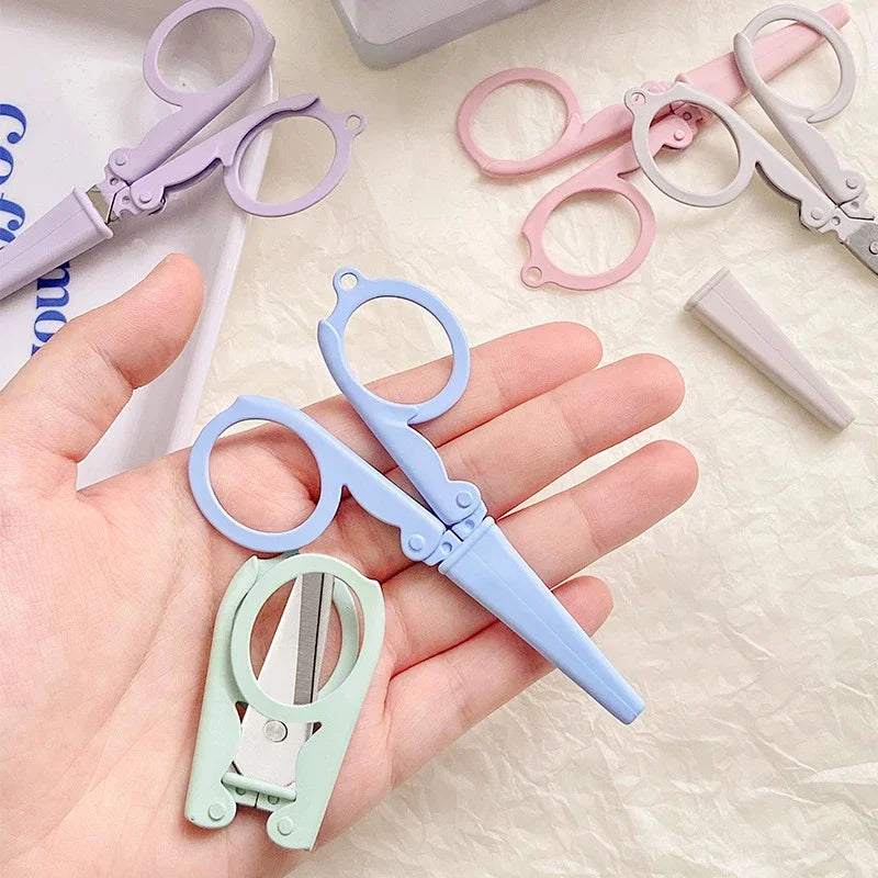 Kawaii Folding Scissors Mini Keychain | Morandi Color Craft Tool
