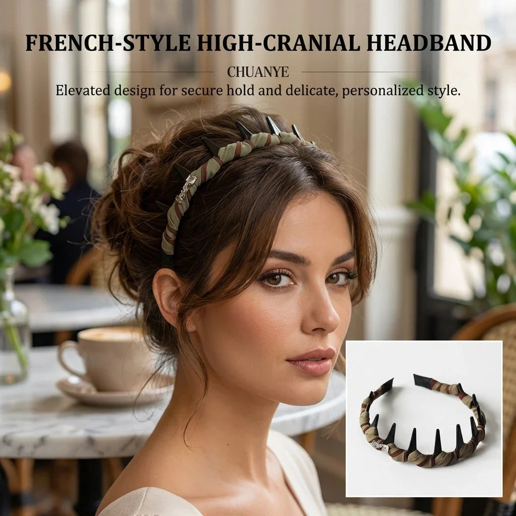 Women's French Style Anti-Slip Headband | High-Crown Design