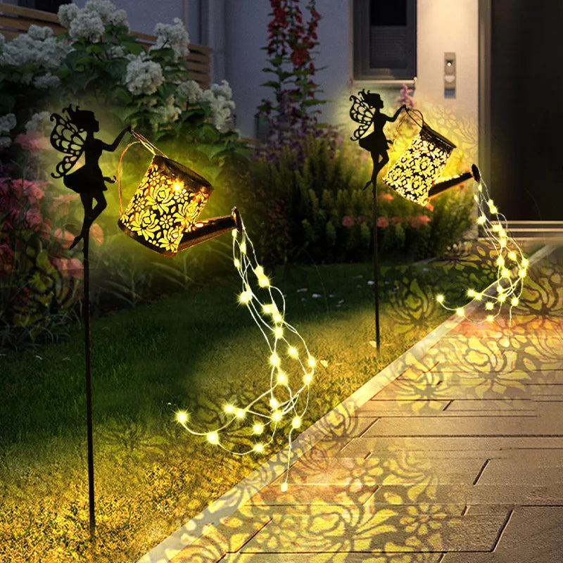 Fairy Plug Solar Kettle Light Water Flashing Trumpet Lawn Outdoor
