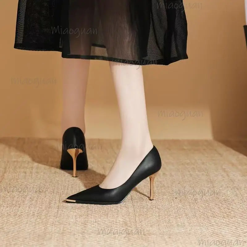 Women's 11CM Pointed Toe French High Heel Pumps | Office Shoes