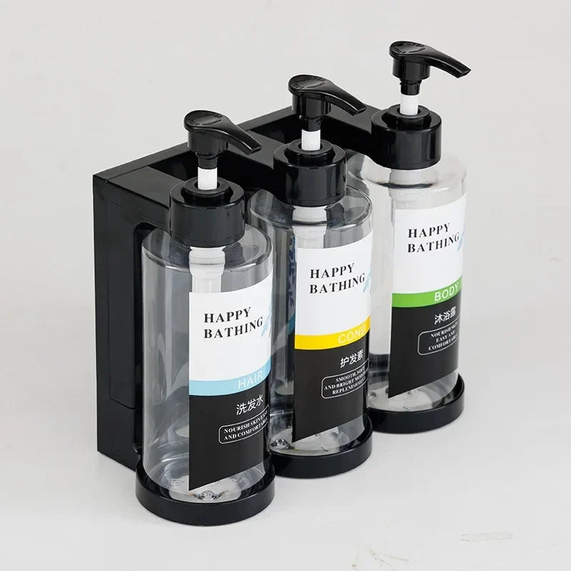 Wall Mounted Soap Dispenser Set – Shampoo, Gel & Hand Soap