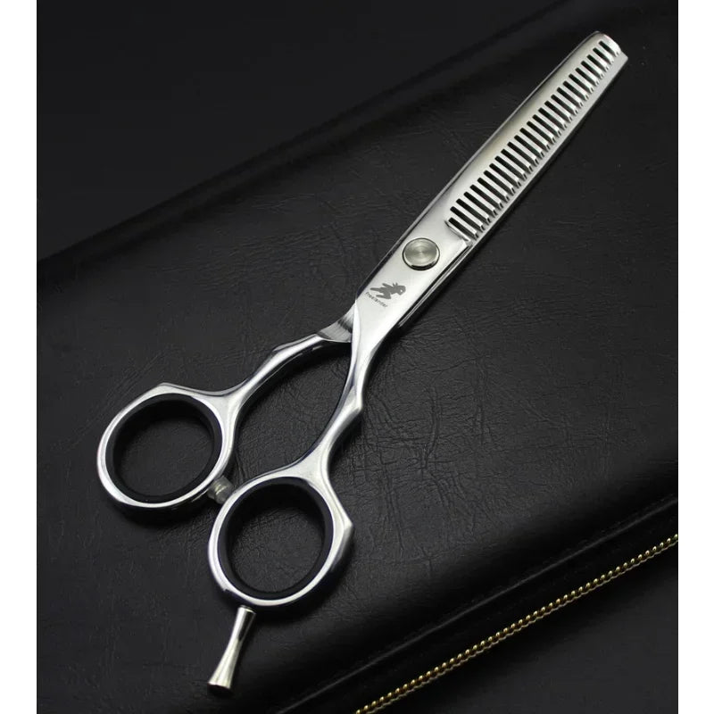 5.5" Professional Black Thinning Hair Scissors | Barber Shears