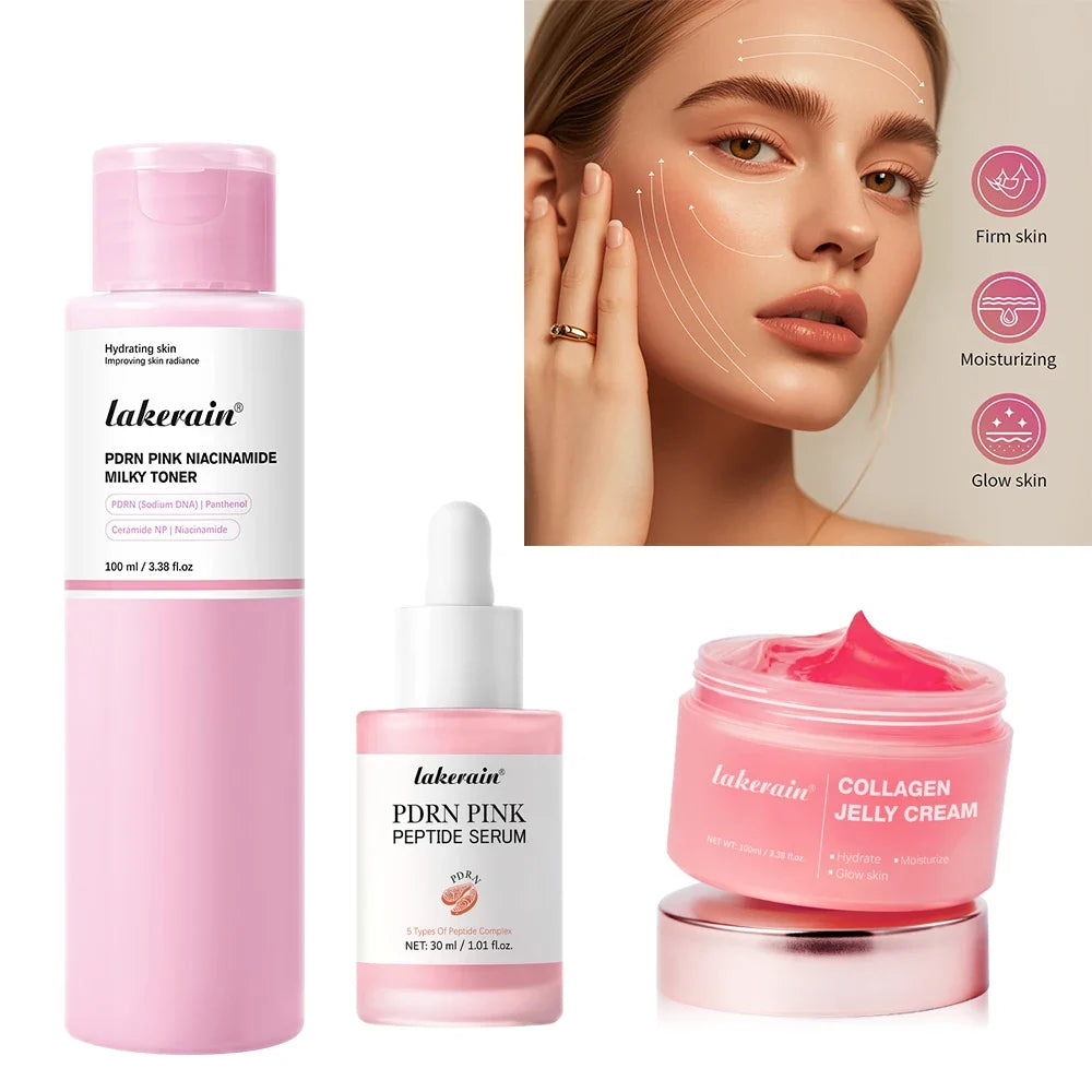Salmon DNA PDRN Collagen Jelly Cream & Niacinamide Toner Set