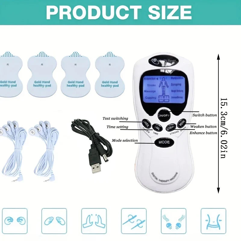 Portable Muscle Massager – 8 Modes & 15 Intensity Levels