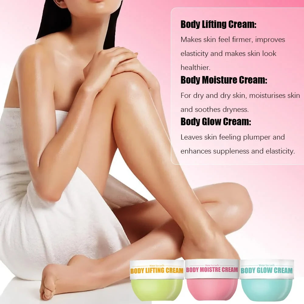 3-Piece Body Glow & Firming Cream Set | Deep Moisturizer