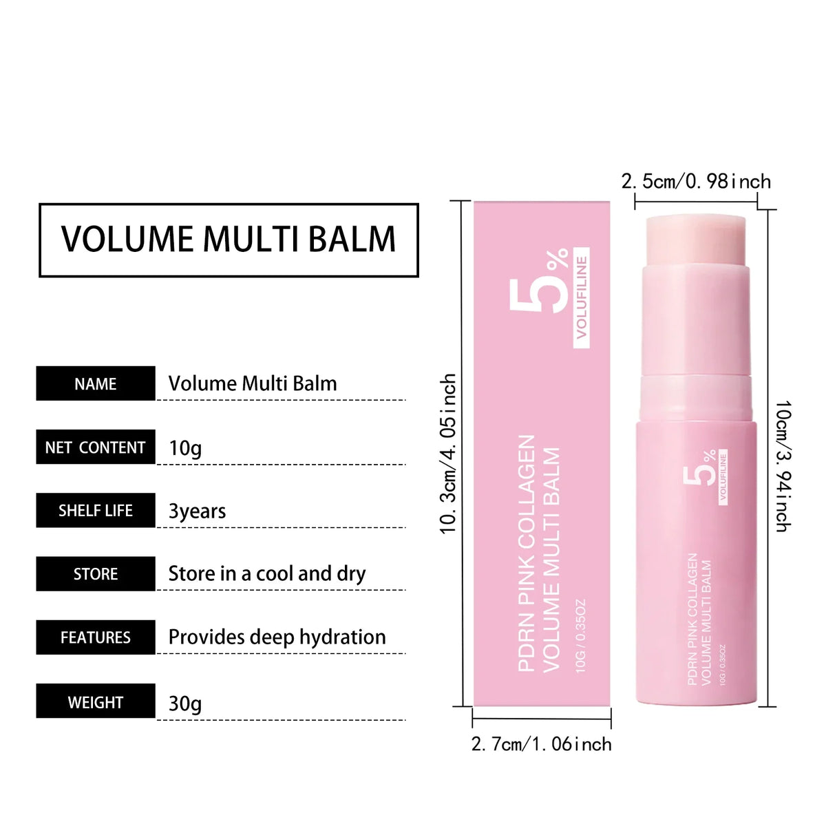 PDRN Collagen Ampoule & Plumping Balm Set – Hydrating Skincare