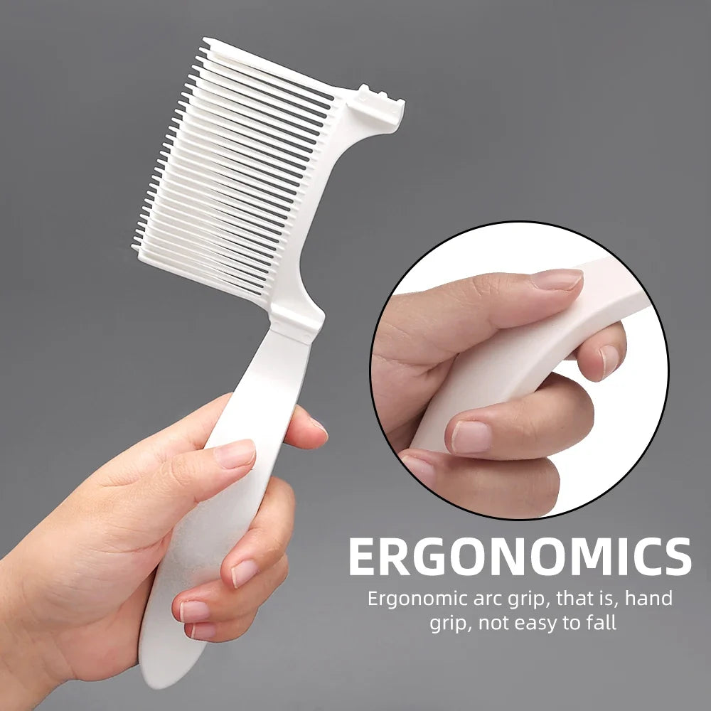 3-Size Long Handle Barber Flat Top Cutting Comb Set