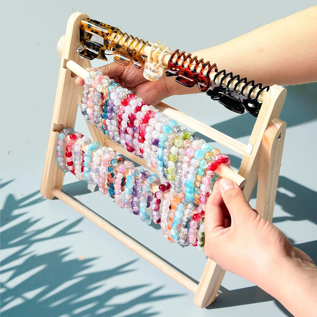 Solid Wood Multi-layer Bracelet Storage Rack Necklace Ankle Chain