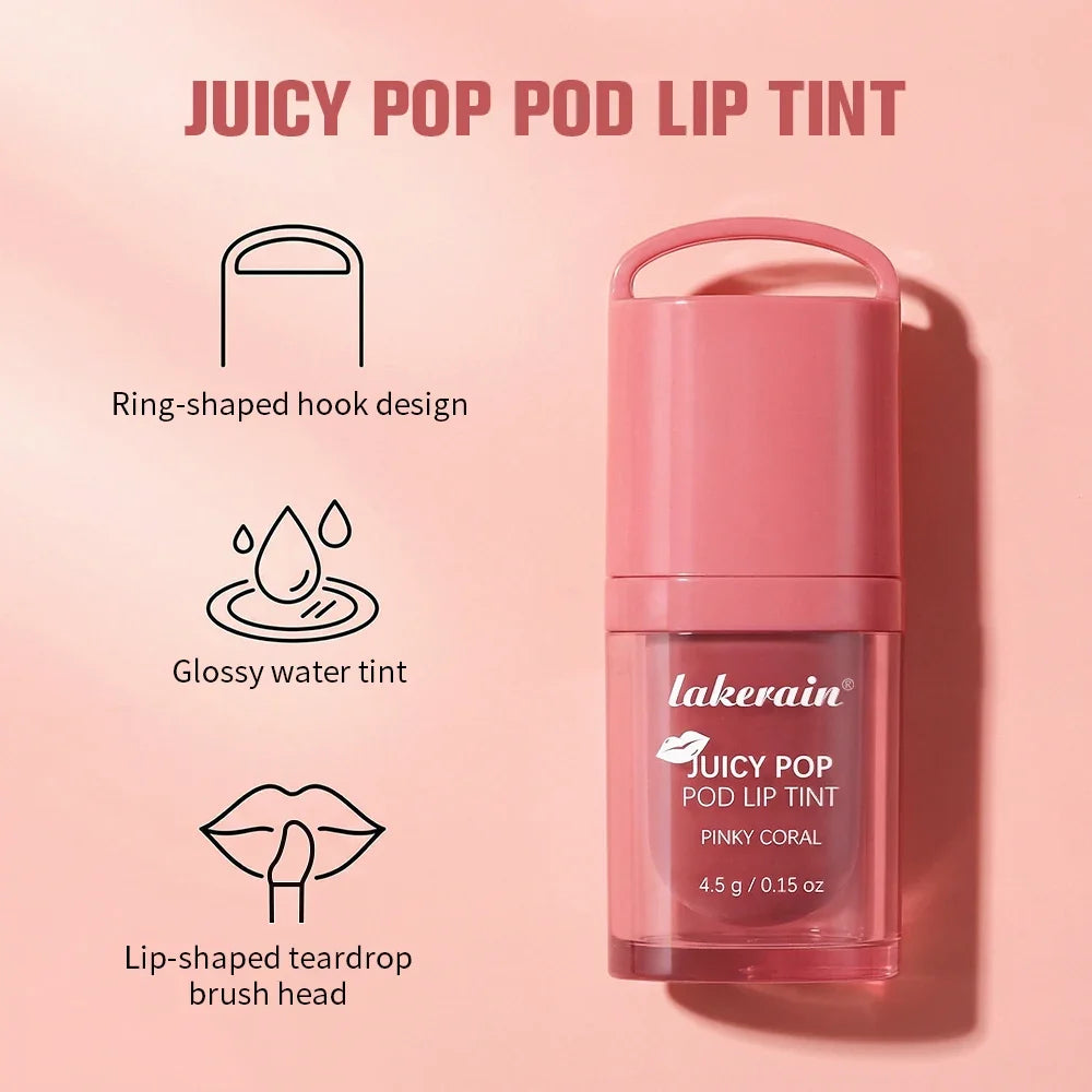 Lakerain Juicy Pop Pod Lip Tint Gloss – High Shine, 9 Shades