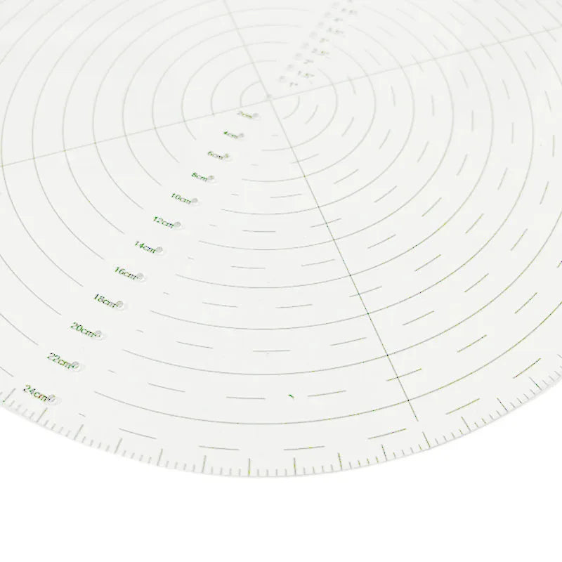 10" Round Center Finder Compass | Clear Acrylic Sewing Ruler