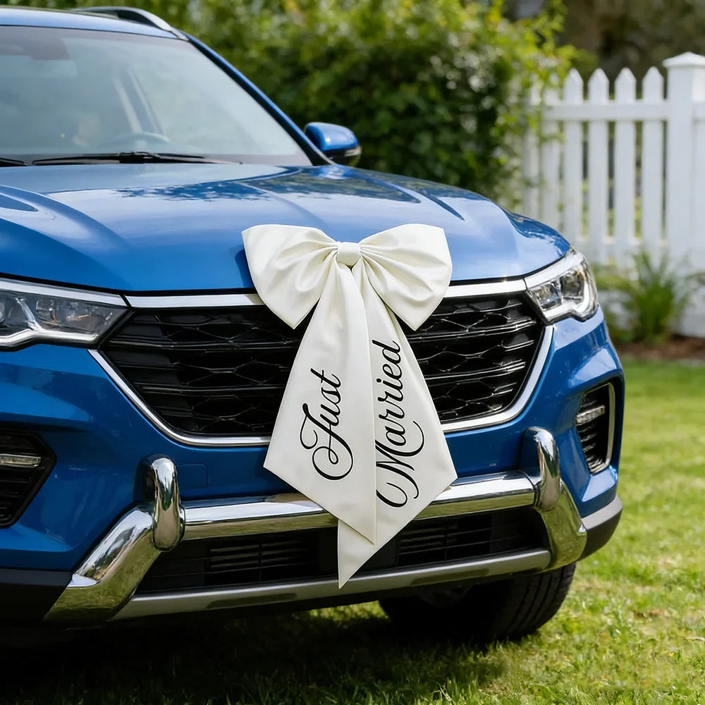 Just Married Car Bow Wedding Ribbon Decoration | Bridal Party