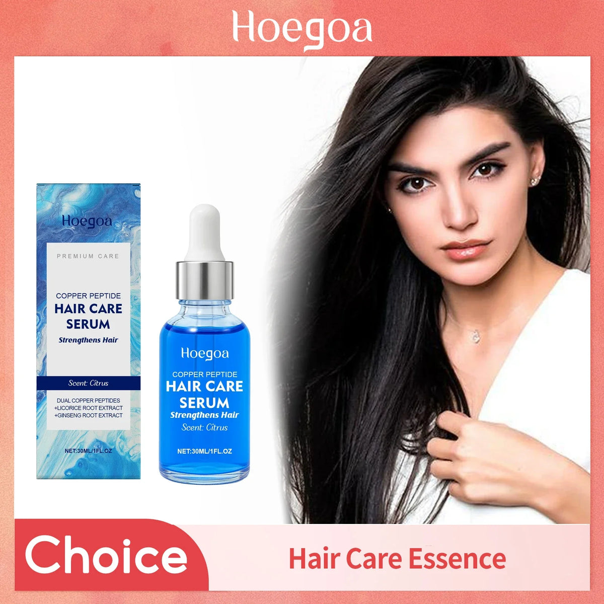 HOEGOA Copper Peptide Hair Growth Serum 30ml – Scalp Essence