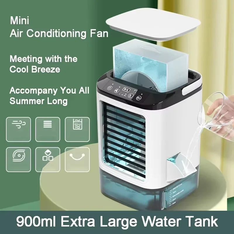 Silent Desktop Spray Fan Air Cooler & Humidifier | 900ml Tank