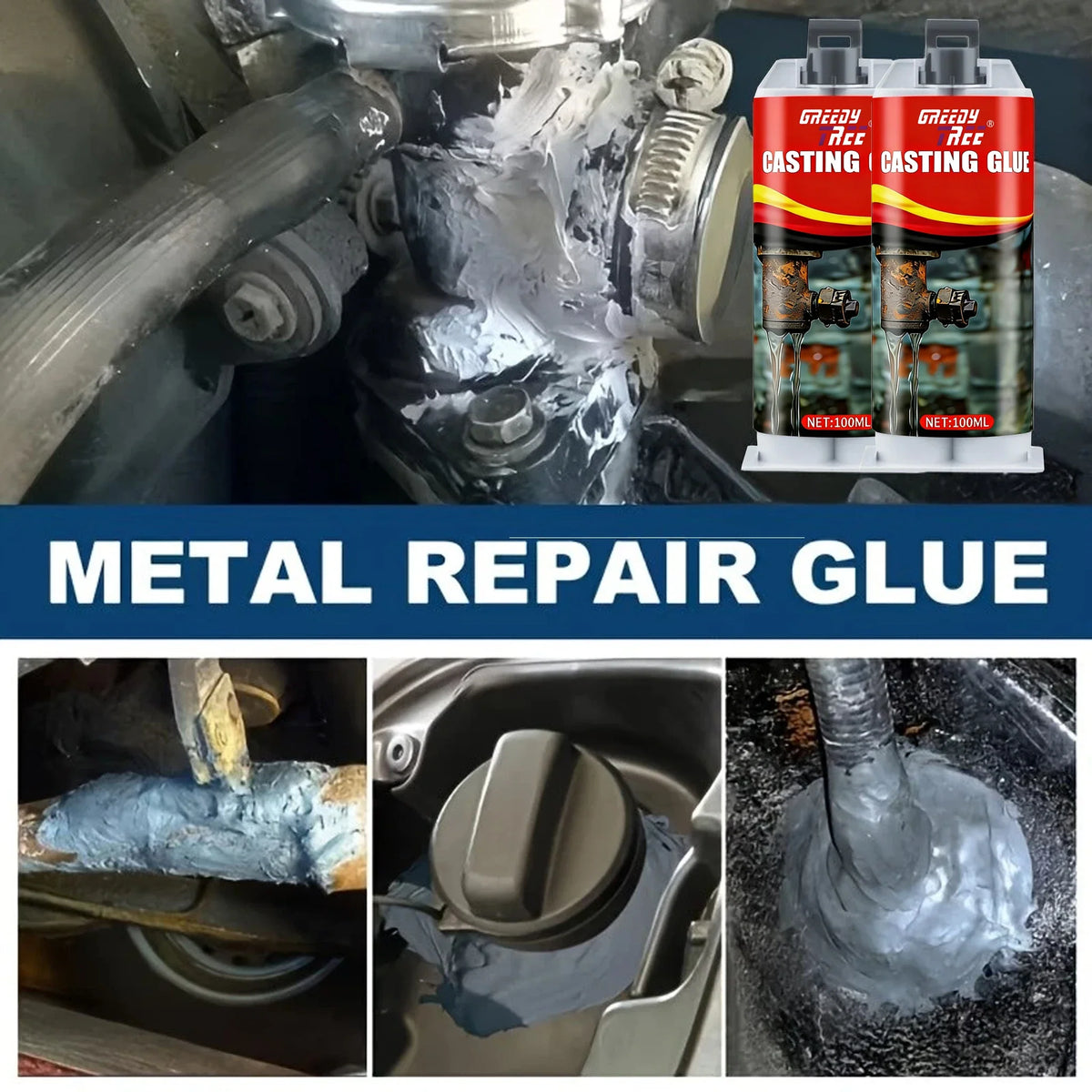 High-Strength Casting Glue Kit – Cracks, Leaks & Auto Repairs