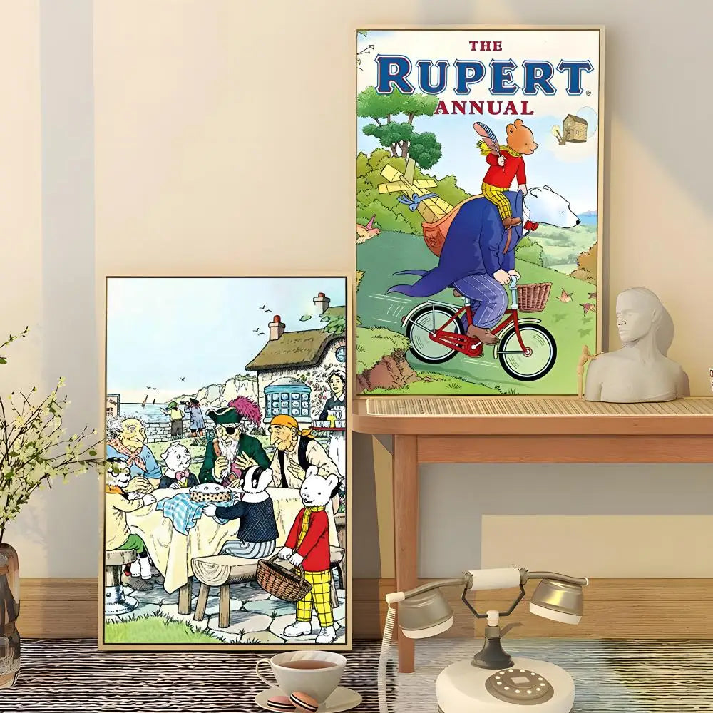 Rupert Bear Cartoon Waterproof Wall Stickers | Home Décor