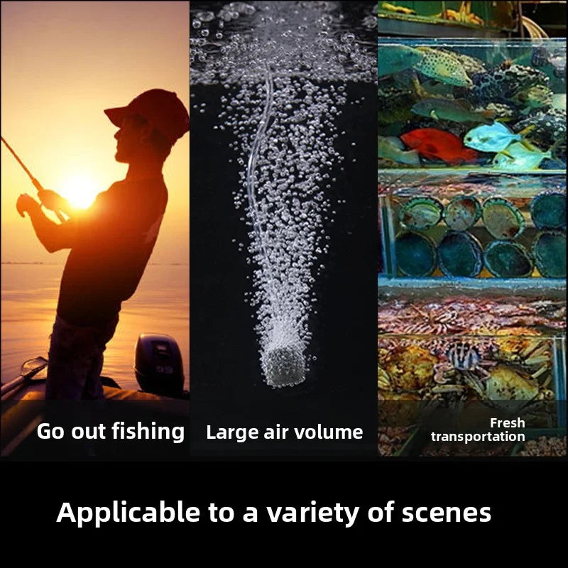 Portable USB Aquarium Air Pump with Air Stone | Fish Tank Aerator