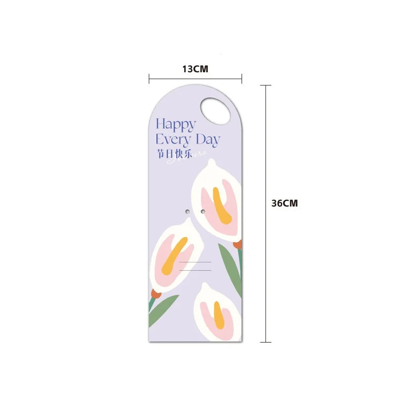 Single Flower Wrapper Handheld Card Bouquet Packaging Box Arrangement