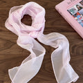 Women's Long Chiffon Scarf – Elegant Silk-Style Neckerchief