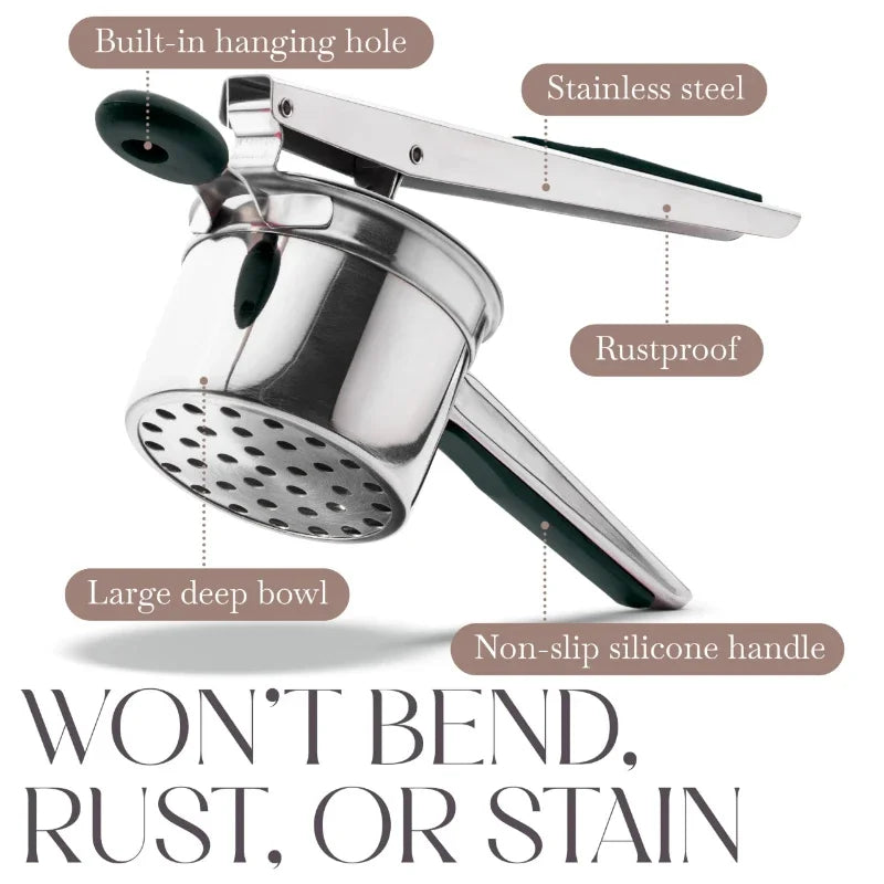 Stainless Steel Potato Masher Manual Press French Fries Cutter