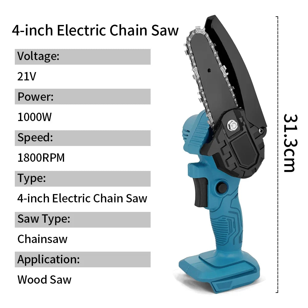 4/6 Inch Cordless Mini Chainsaw for Makita 18V Battery | No Battery