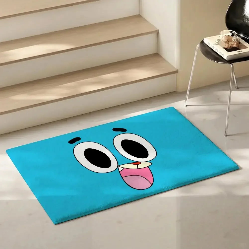 Amazing World of Gumball Flannel Floor Mat | Non-Slip Doormat
