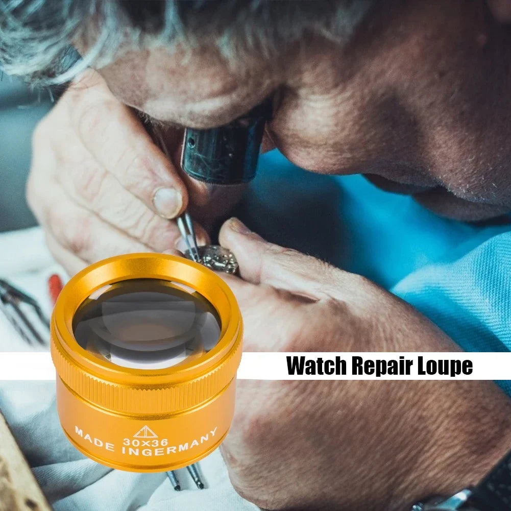 30X Magnifying Loupe – 36mm K9 Optical Lens for Jewelry & Coins