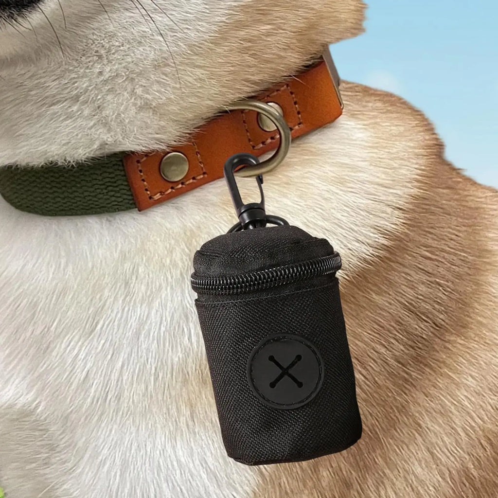 Dog Poop Bag Holder Zipper Clip Small Pouch Pet Training Dispenser