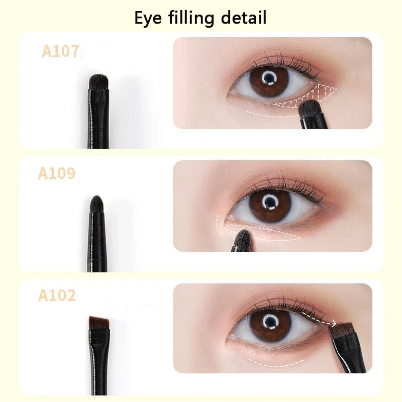 6-Piece Eye Makeup Brush Set – Eyeshadow, Liner & Brow