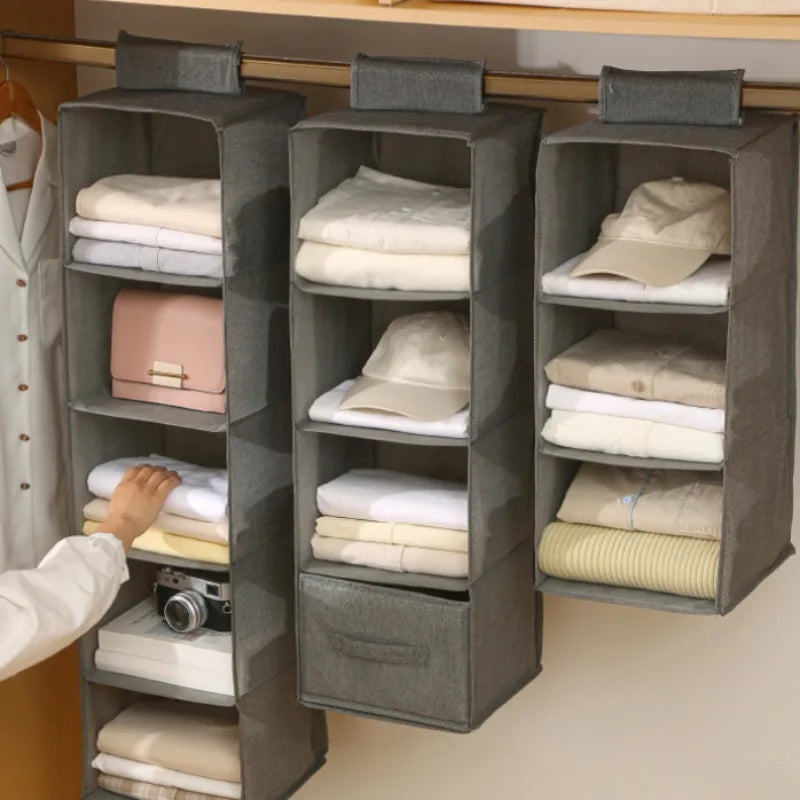 Non-woven Washable Wardrobe Multi-layer Folding Hanging Bra Organizer