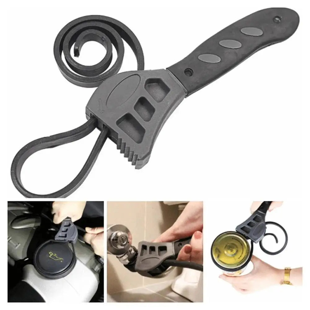 Multi-functional Belt Wrench Adjustable Strap Oil Filter Jar Opener