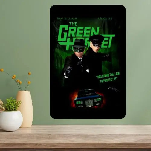 Green Hornet Classic TV Show Metal Poster Sign | Retro Wall Art