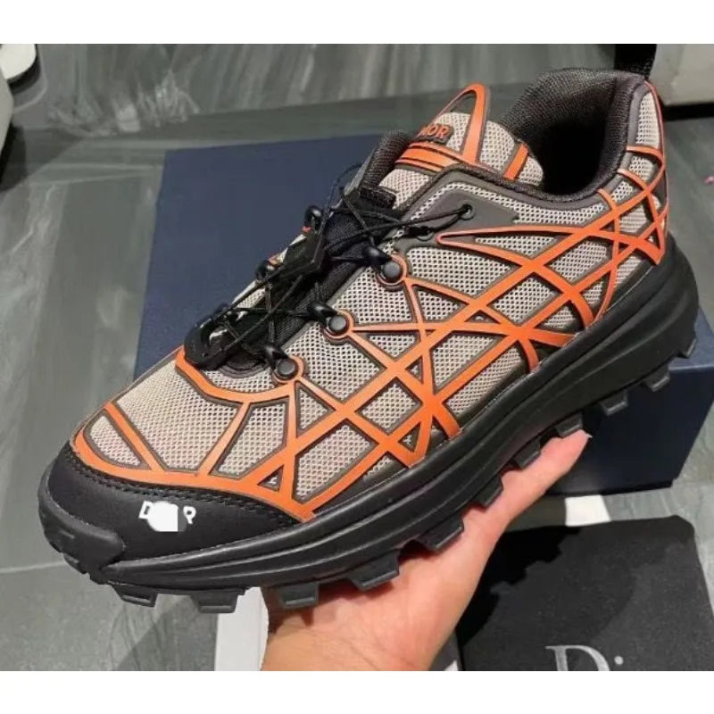 Men's Casual Platform Sneakers – Breathable Lace-Up Walking Shoes