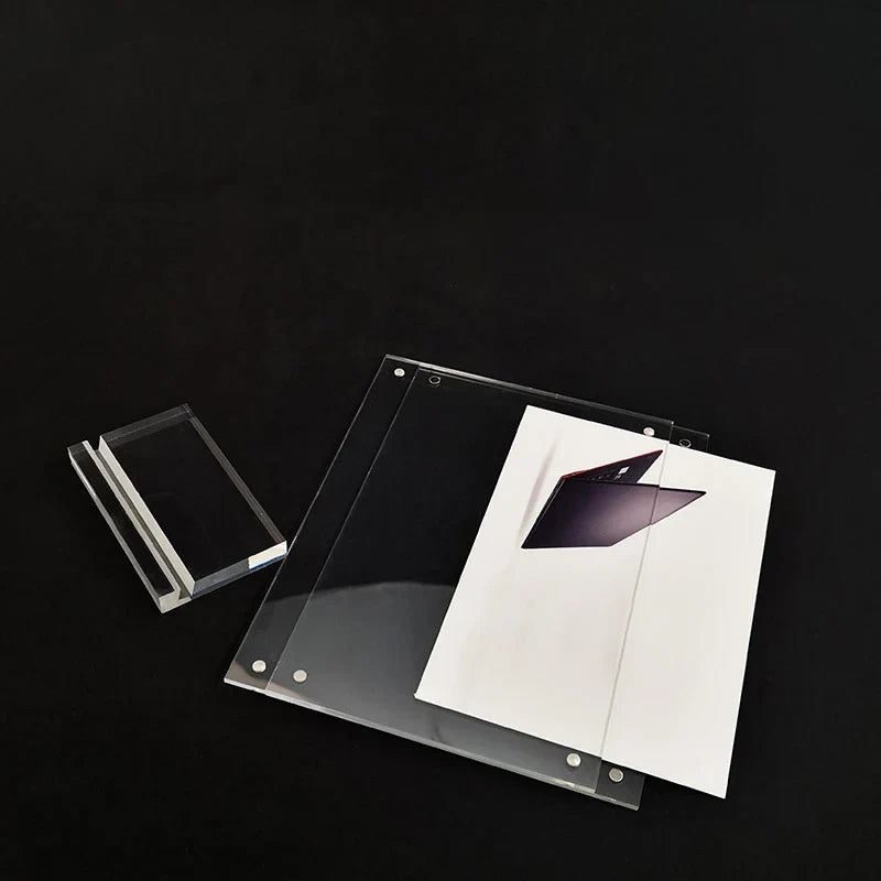 Acrylic Desktop Display Frame Transparent Photo Poster Stand Postcard