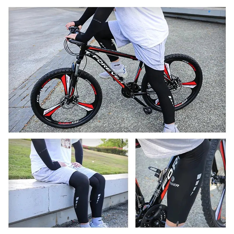 X-TIGER UPF50+ Cycling Leg Guards – Breathable Sun Sleeves