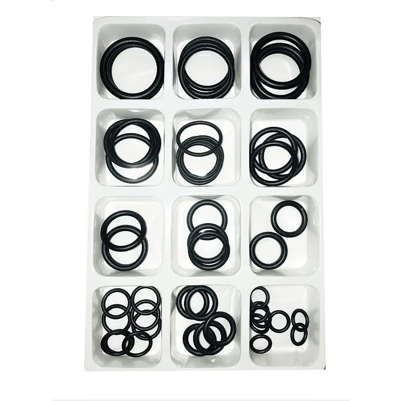 50-Piece Nitrile Rubber O-Ring Gasket Seal Repair Kit – Black